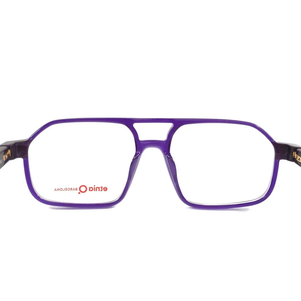 Etnia Barcelona Eyeglasses Frames SYKO PU Purple Aviator Full Rim 54-16-138